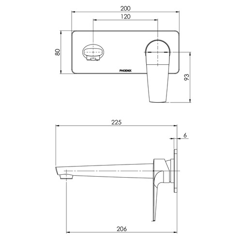 Arlo Bath/Basin Wall Mixer Set Trim Kit