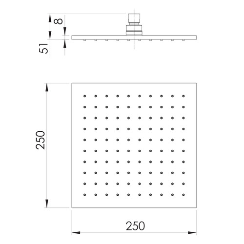 Lexi 250mm Square Shower Head
