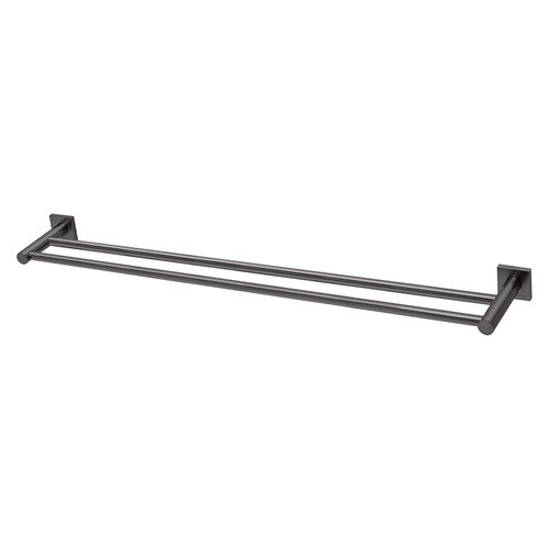 Square Radii Double Bar Brass Towel Rail