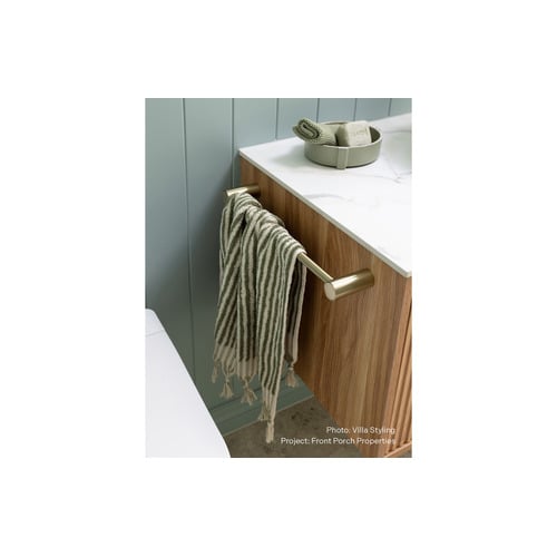Vivid Slimline 350mm Brass Hand Towel Rail