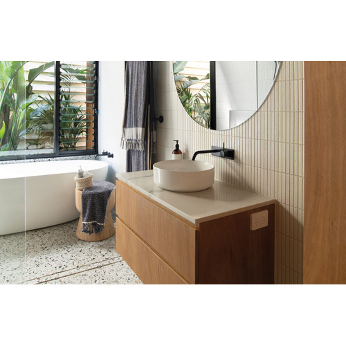 Vivid Slimline Up Bath/Basin Wall Mixer Set