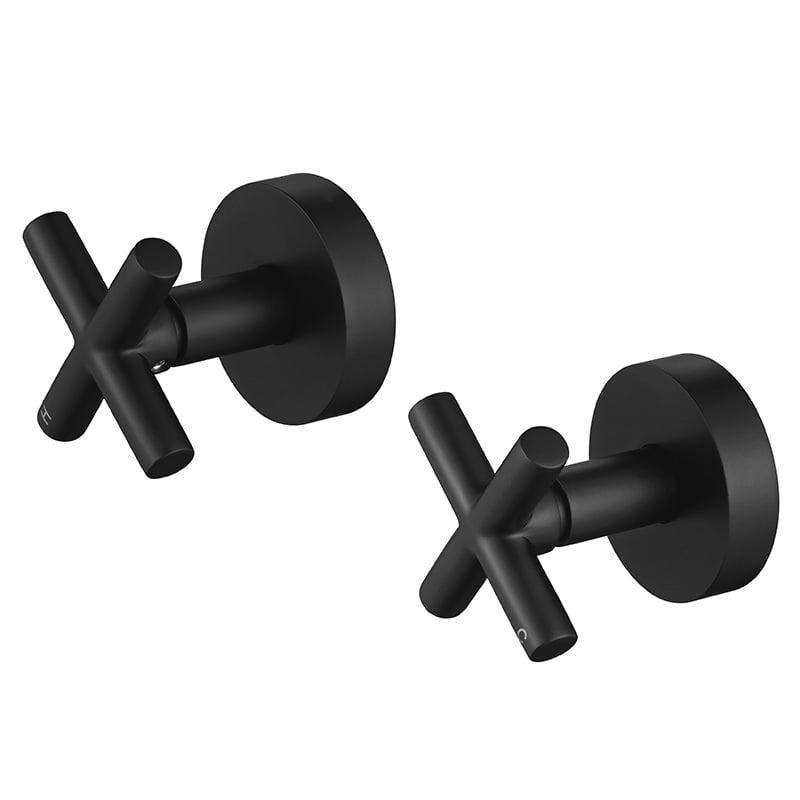 Ivy 100mm Shower Retrofit Cross Handle Taps & Spout Package