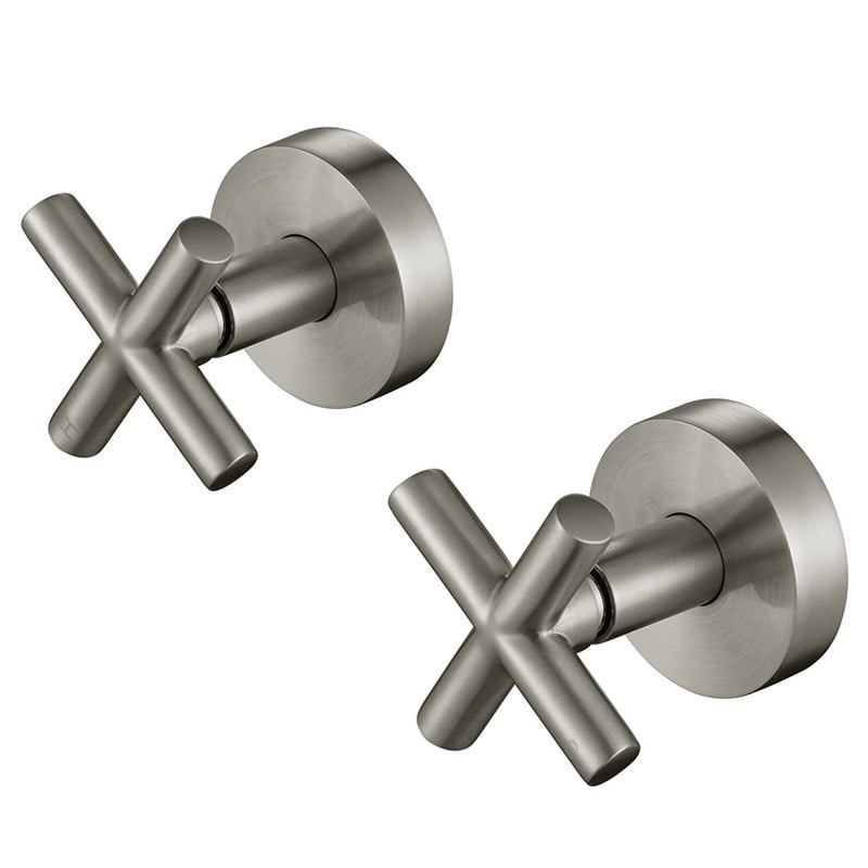 Ivy 100mm Shower Retrofit Cross Handle Taps & Spout Package