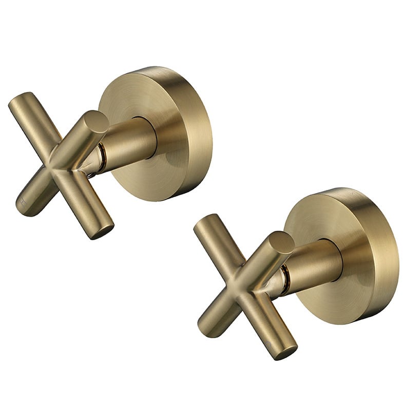 Ivy 100mm Shower Retrofit Cross Handle Taps & Spout Package