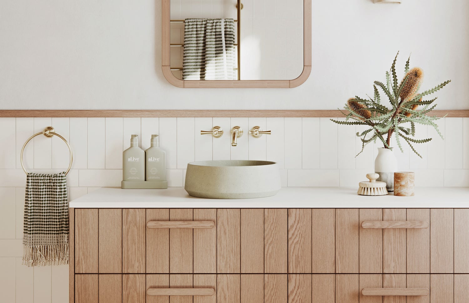 Cromford Brass Hand Towel Ring