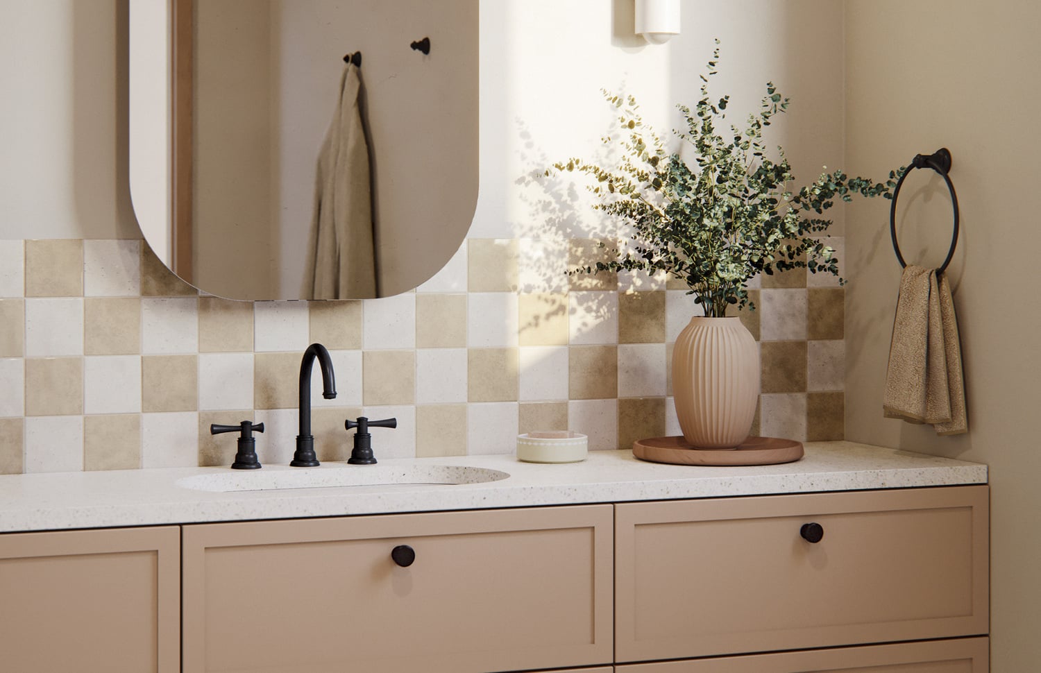 Cromford 130mm Basin Tap Set