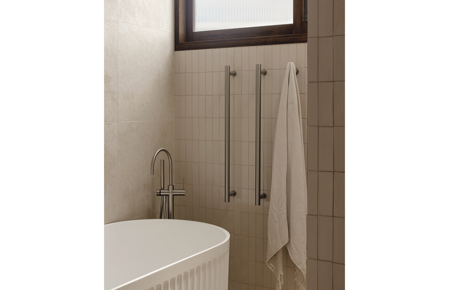 Vivid Slimline Floor Mounted Bath Mixer with Hand Shower