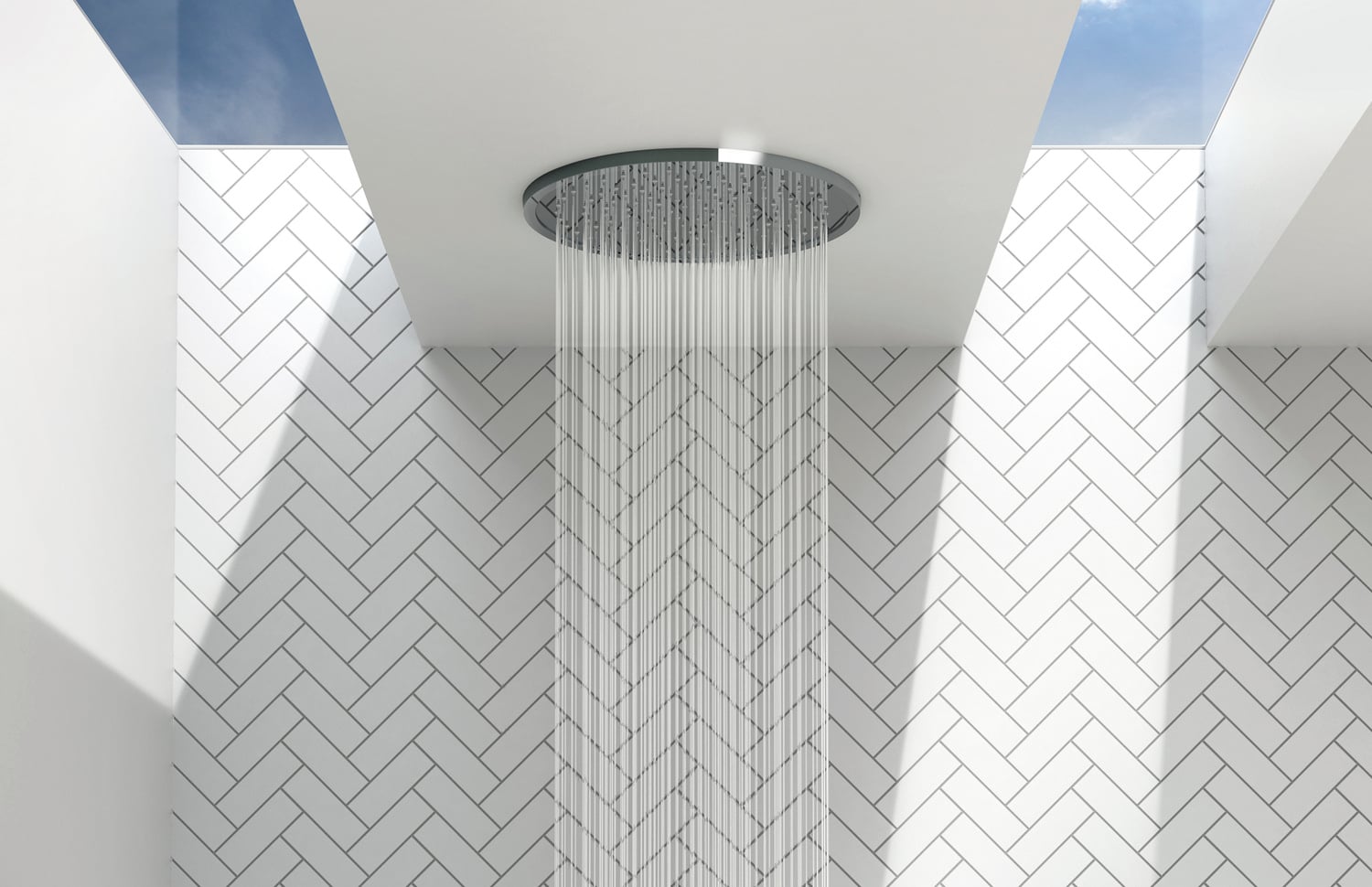 Vivid Slimline 310mm Chrome Flush Mount Shower Head