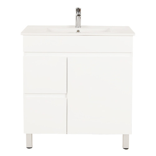 75cm Bianca Ceramic Top Left Hand Door Vanity with Basin