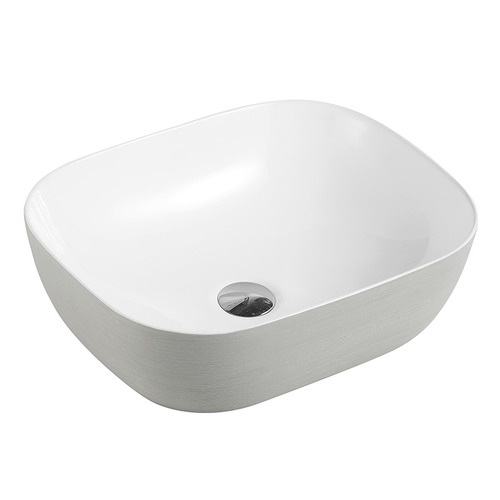 49x39.5cm Mercio Round-Edge Counter Top Ceramic Basin