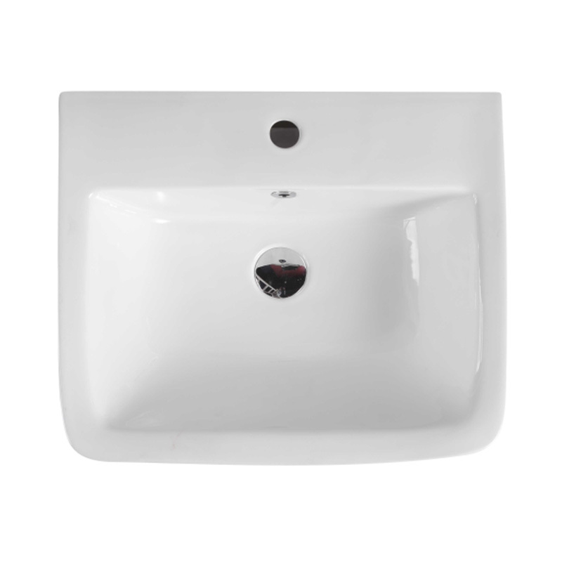 Zento Rectangular Semi Pedestal Ceramic Basin