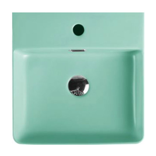 Mercio Square Wall Hung Ceramic Basin with Mixer Hole