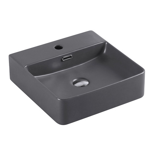 Mercio Square Wall Hung Ceramic Basin with Mixer Hole