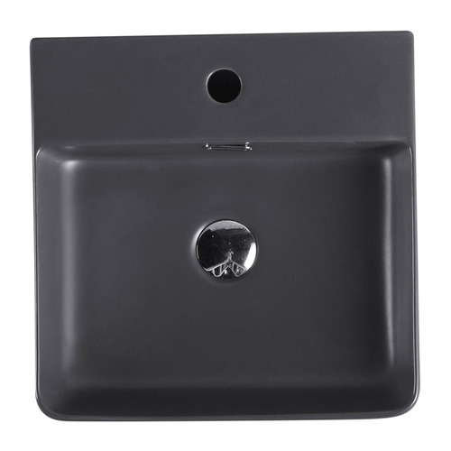 Mercio Square Wall Hung Ceramic Basin with Mixer Hole
