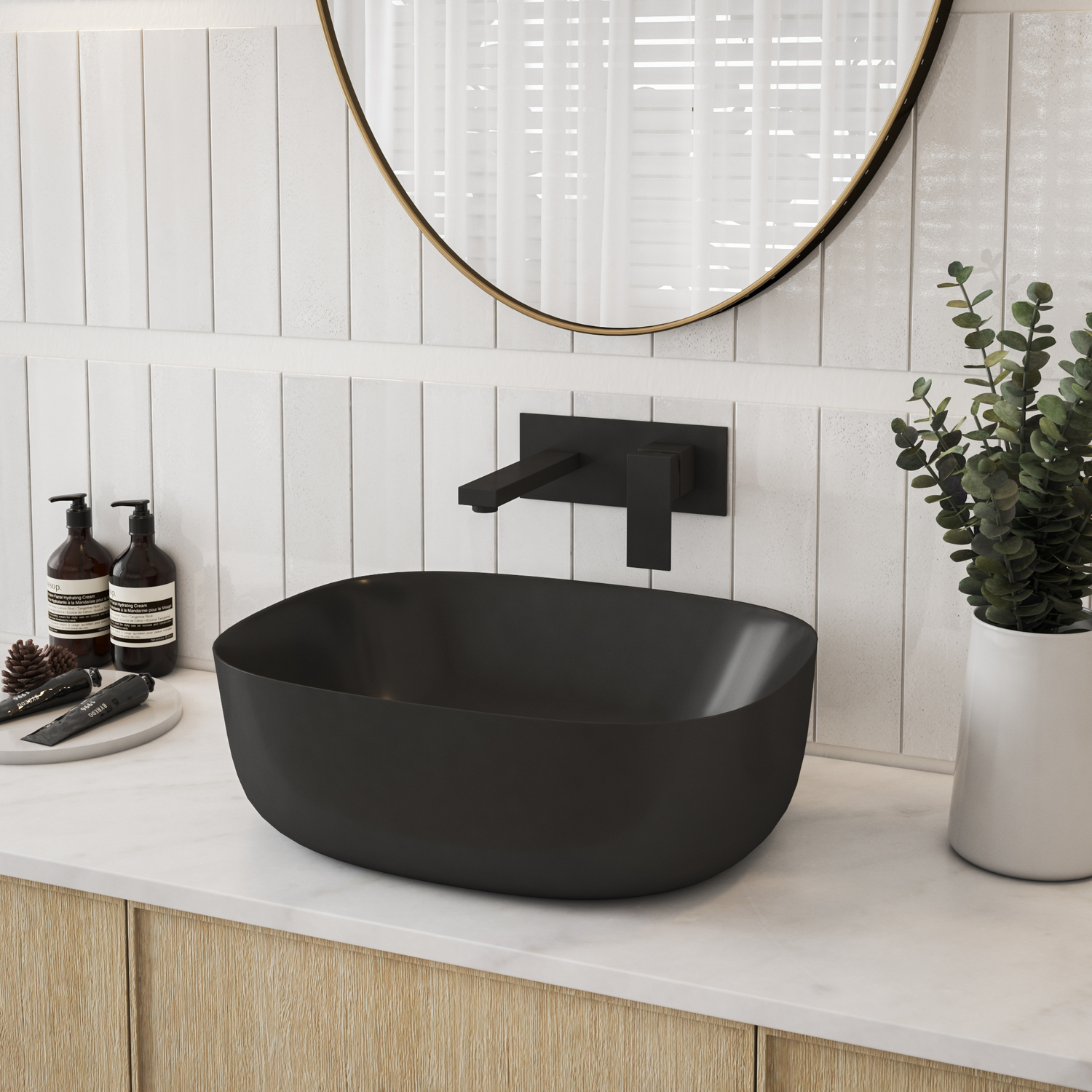 Nueva-490mm-Soft-Square-Ceramic-Basin