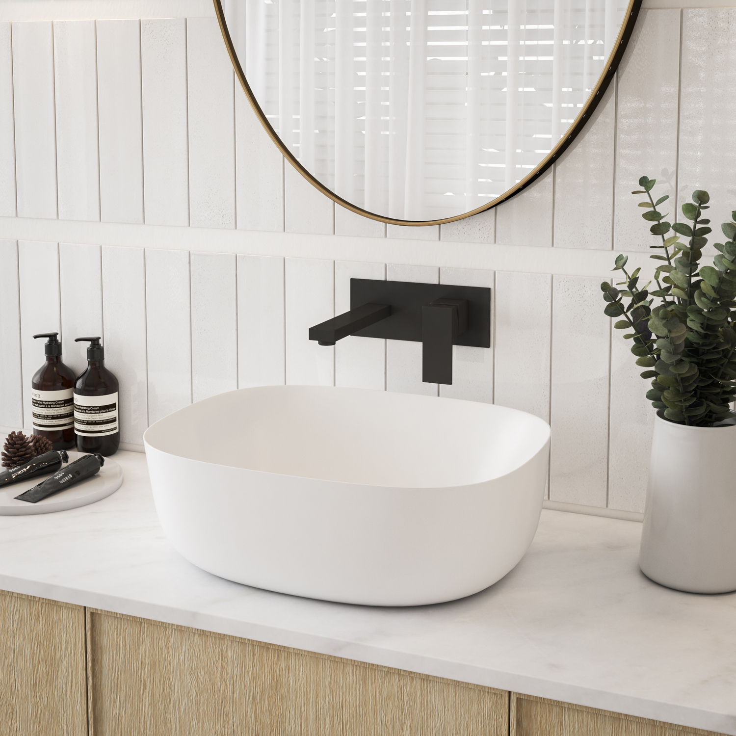 Nueva-490mm-Soft-Square-Ceramic-Basin