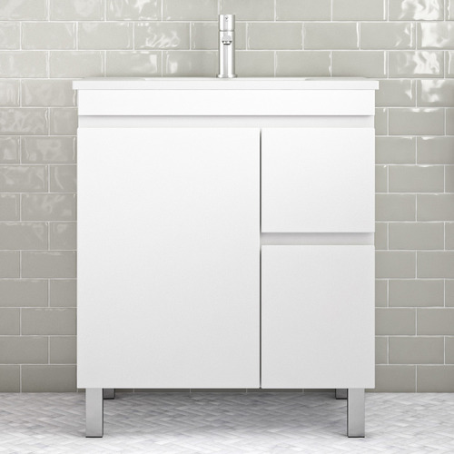 Bianca Left-Hand Door Floor Standing Vanity with Basin