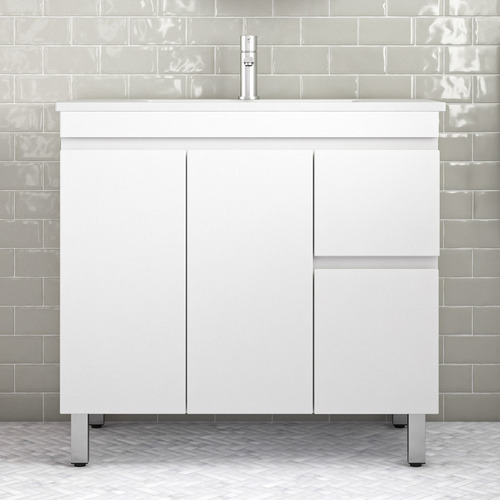 90cm Bianca II Right-Hand Doors Vanity with Basin