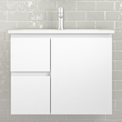 75cm Bianca Right-Hand Door Wall Mounted Vanity with Basin