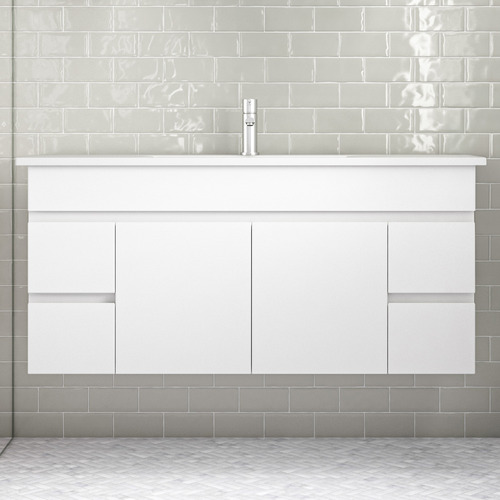 120cm Bianca 2 Door Wall Mounted Vanity with Basin