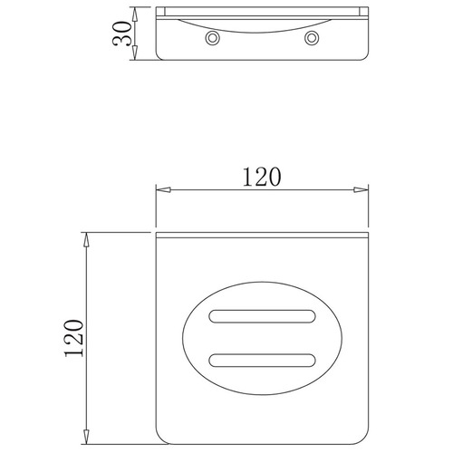 Flat Alloy Soap Dish Holder