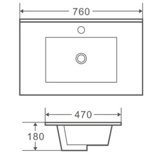 Boss 750mm Freestanding Vanity with Ceramic Countertop