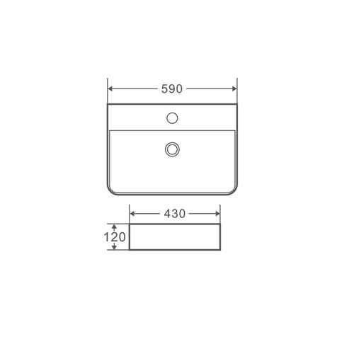 Nueva Bathware Nueva Rectangle Ceramic Wall Hung Basin | The Build By ...