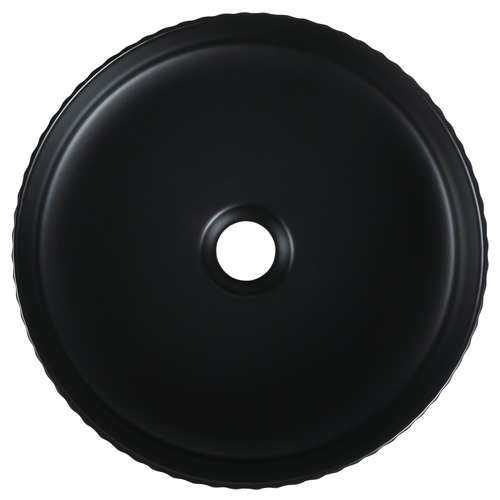 Jade 360mm Matte Black Ceramic Round Above Counter Basin