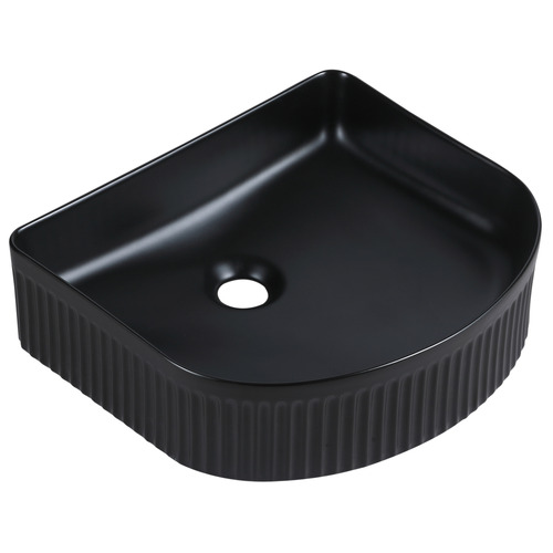 Jade 410mm Matte Black Ceramic Arch Above Counter Basin