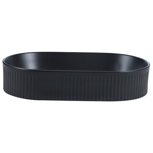 Jade 580mm Matte Black Ceramic Pill Above Counter Basin