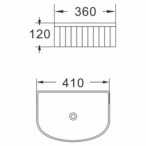 Jade 410mm Matte Black Ceramic Arch Above Counter Basin
