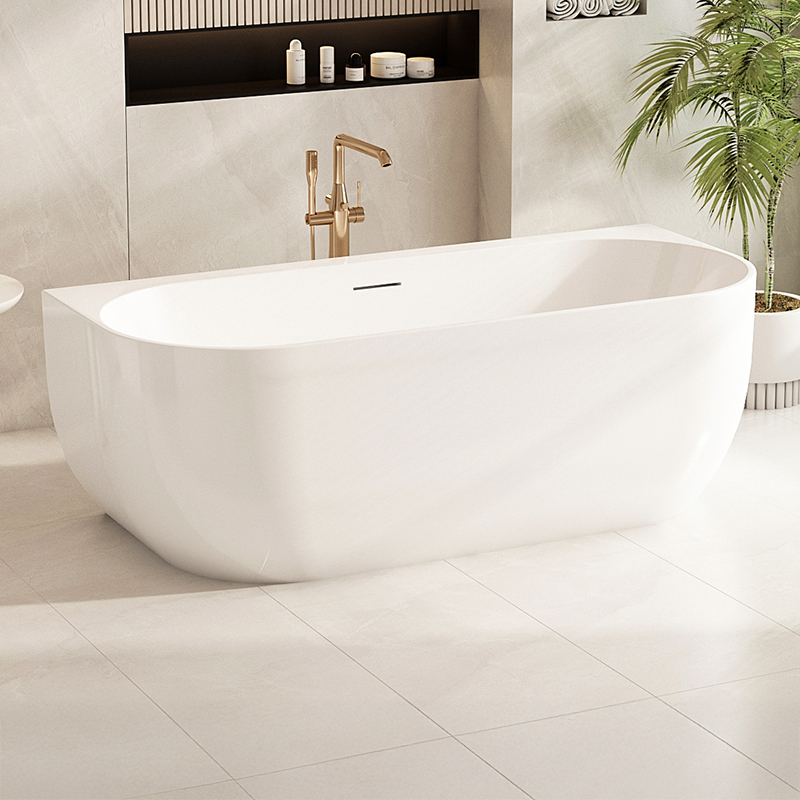 Esme Back to Wall White Bath
