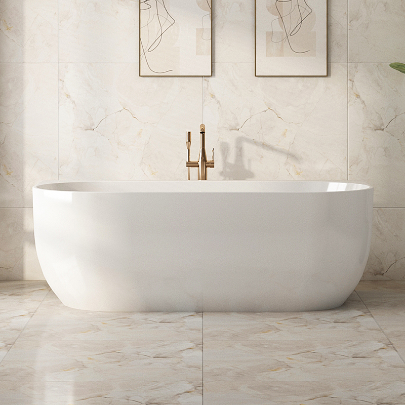 Esme Back to Wall White Bath