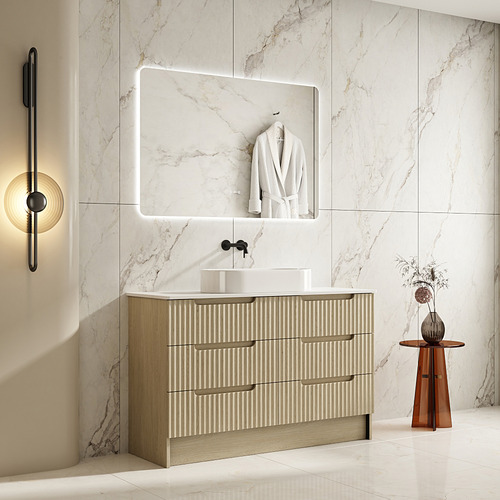 Colette 1200mm Natural Oak Freestanding Vanity
