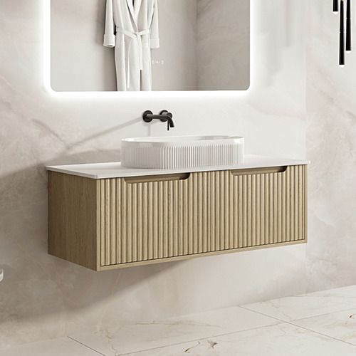 Colette 1200mm Natural Oak Wall Hung Vanity