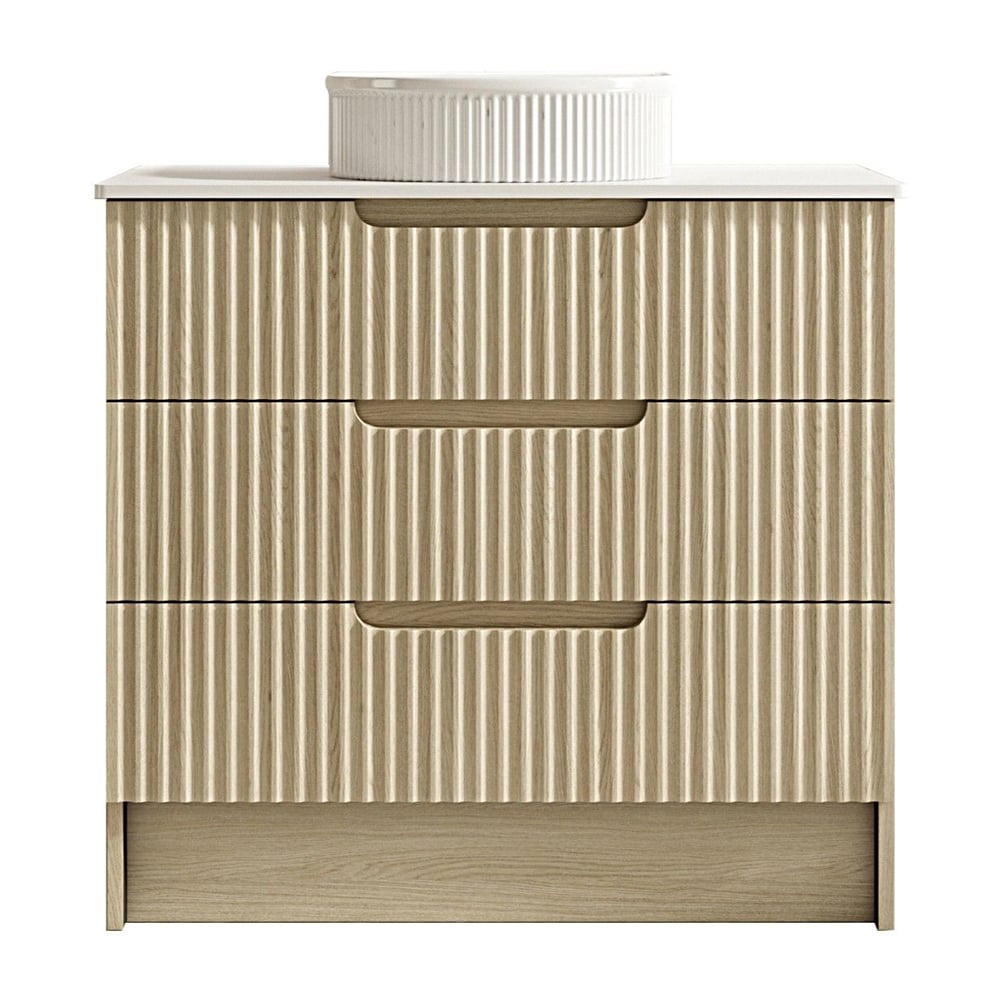 Colette 900mm Natural Oak Freestanding Vanity