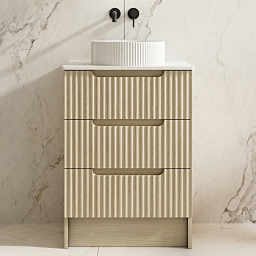 Colette 600mm Natural Oak Freestanding Vanity