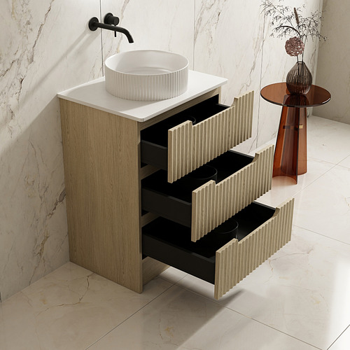Colette 600mm Natural Oak Freestanding Vanity