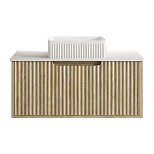 Colette 900mm Natural Oak Wall Hung Vanity