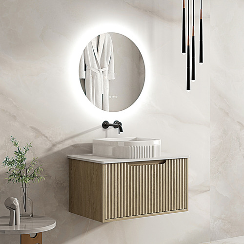 Colette 750mm Natural Oak Wall Hung Vanity