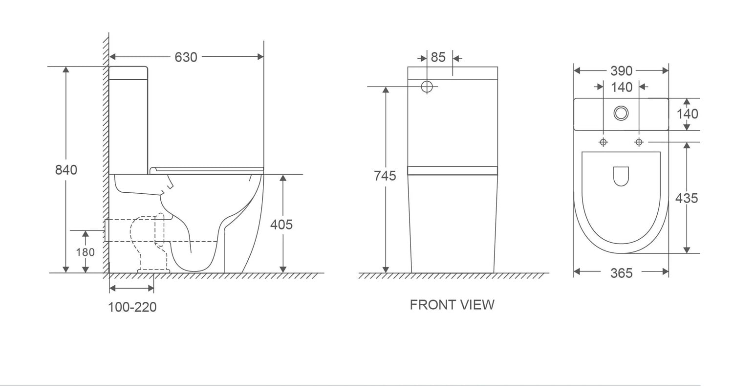 Cera Rimless Short Projection Back-To-Wall Toilet Suite