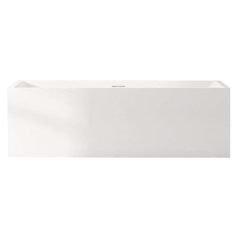 Albany Gloss White Rectangular Acrylic Freestanding Bath with Overflow