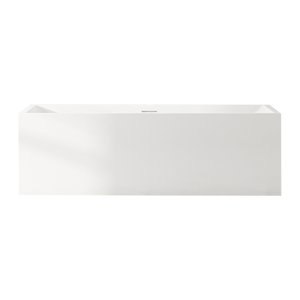 Albany Gloss White Rectangular Acrylic Freestanding Bath with Overflow
