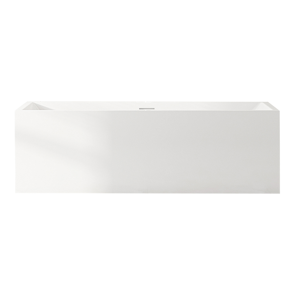 Albany Gloss White Rectangular Acrylic Freestanding Bath with Overflow