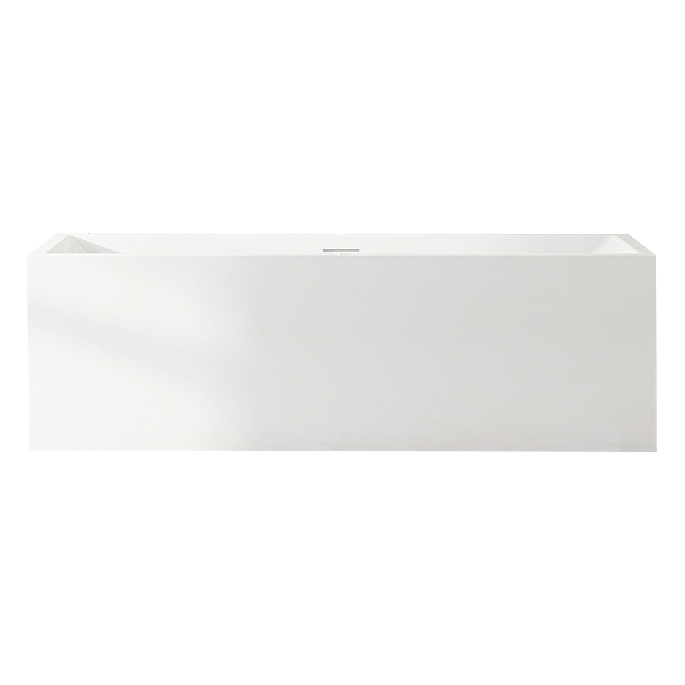 Albany Gloss White Rectangular Acrylic Freestanding Bath with Overflow