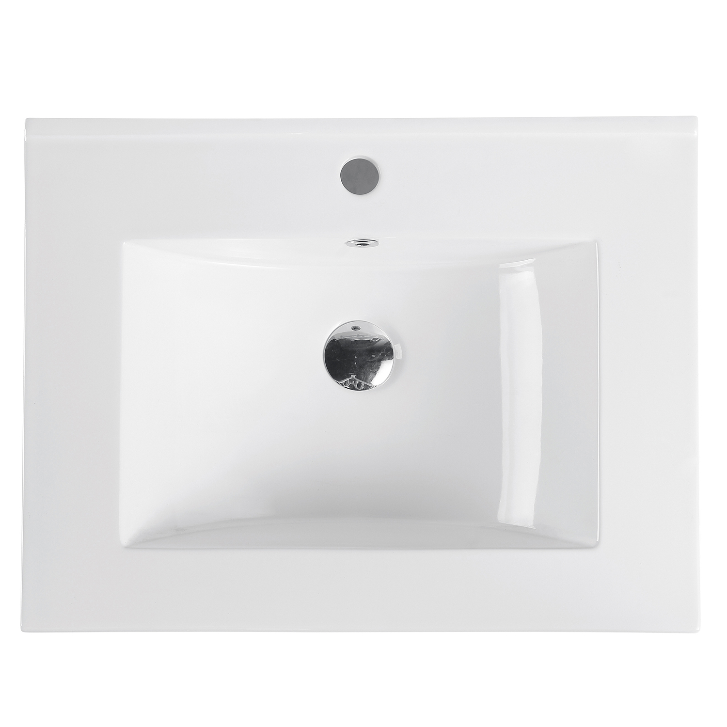 Malie 600mm Notaio Walnut Freestanding Single Vanity with Ceramic Countertop