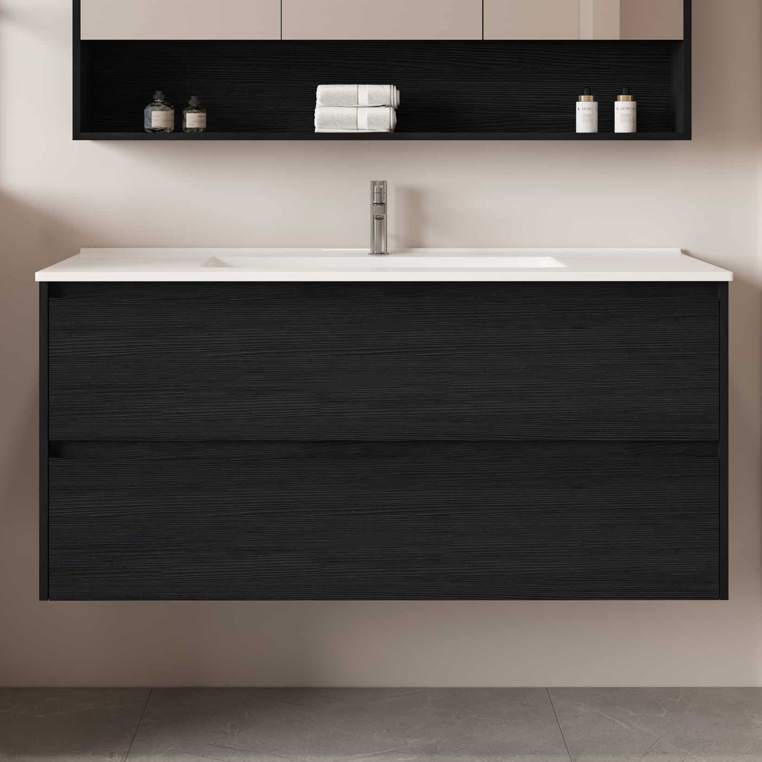 Laulea 1200mm Wall Hung Single Vanity with Ceramic Countertop