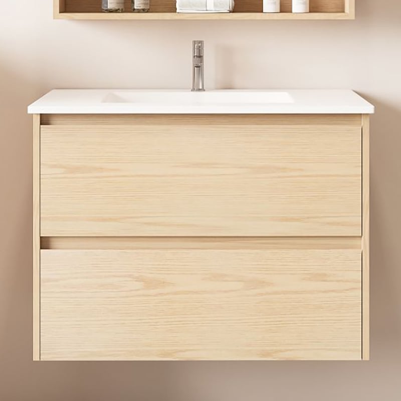 Laulea 750mm Wall Hung Single Vanity with Ceramic Countertop
