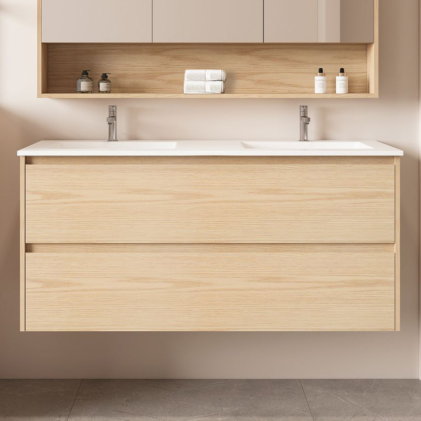 Laulea 1200mm Wall Hung Double Vanity with Ceramic Countertop