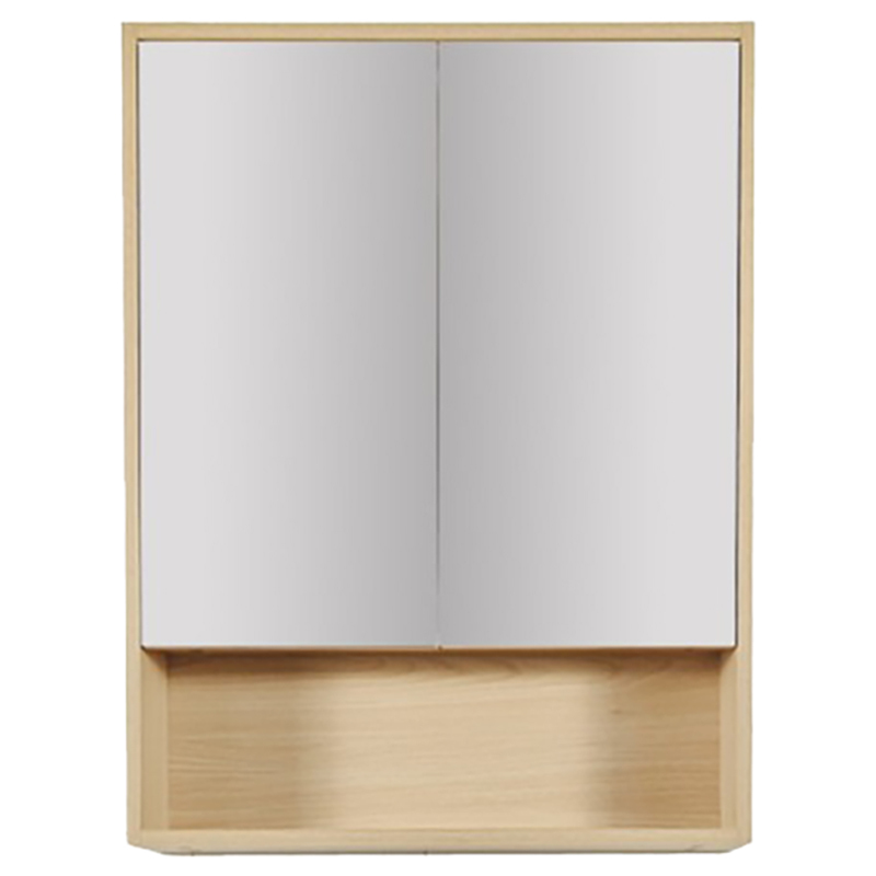 Laulea 600mm Mirrored Shaving Cabinet with Open Shelf